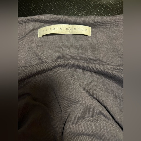 Susana Monaco Long Sleeve Ruched Dress in Gray Size S - Picture 4 of 5